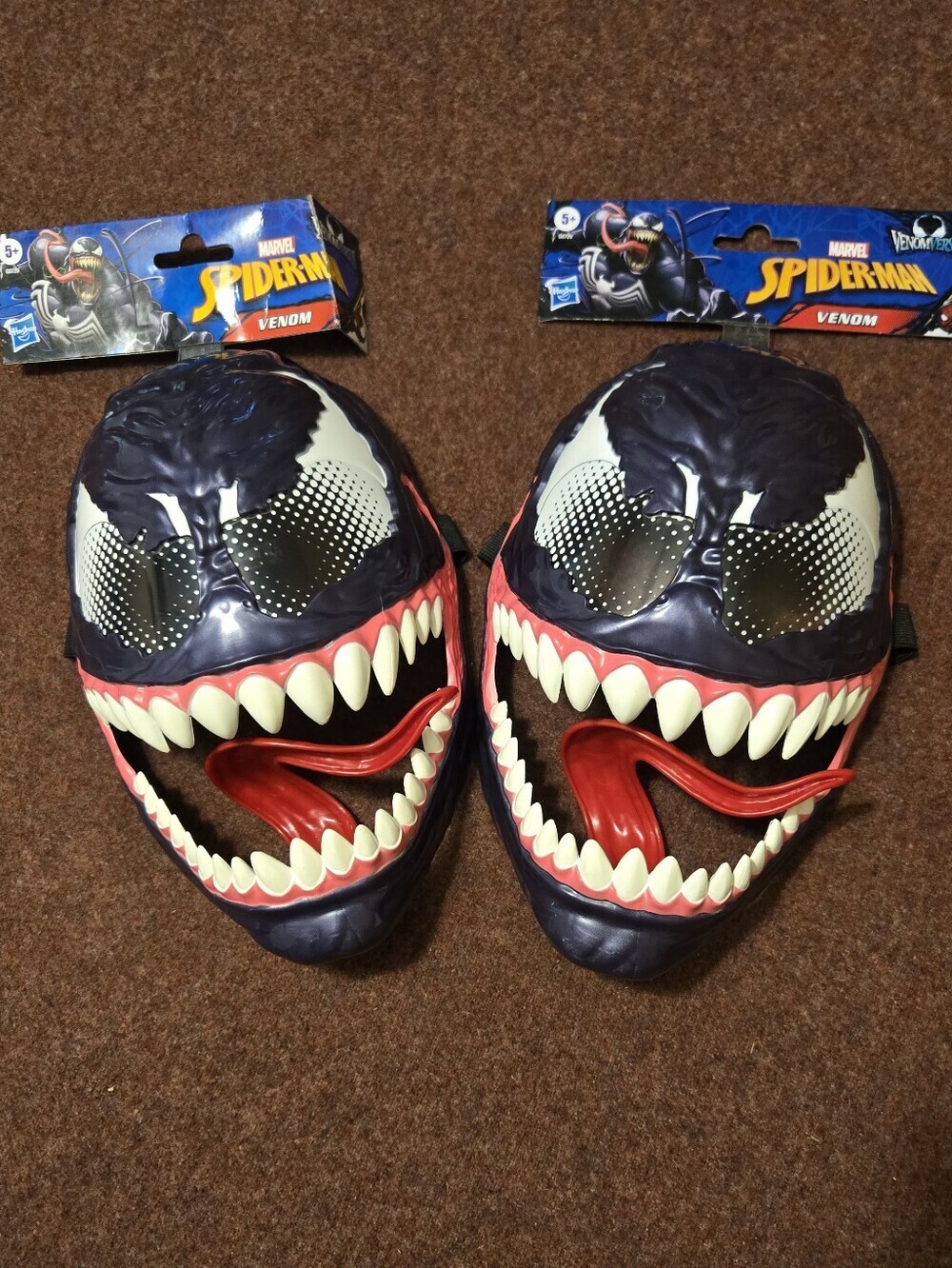 Venom Mask Lot Of 2 New Movable Tongue